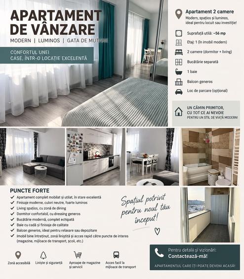 Vand apartament 2 camere - 1