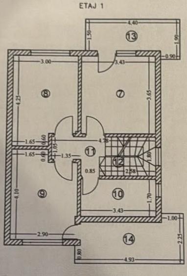 Duplex cu 4 camere cu Canalizare în Nord-Est