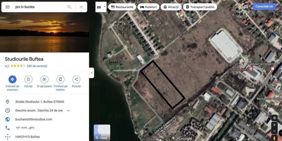 Teren Buftea in spate la PRO TV la Lac 7400mp - 7