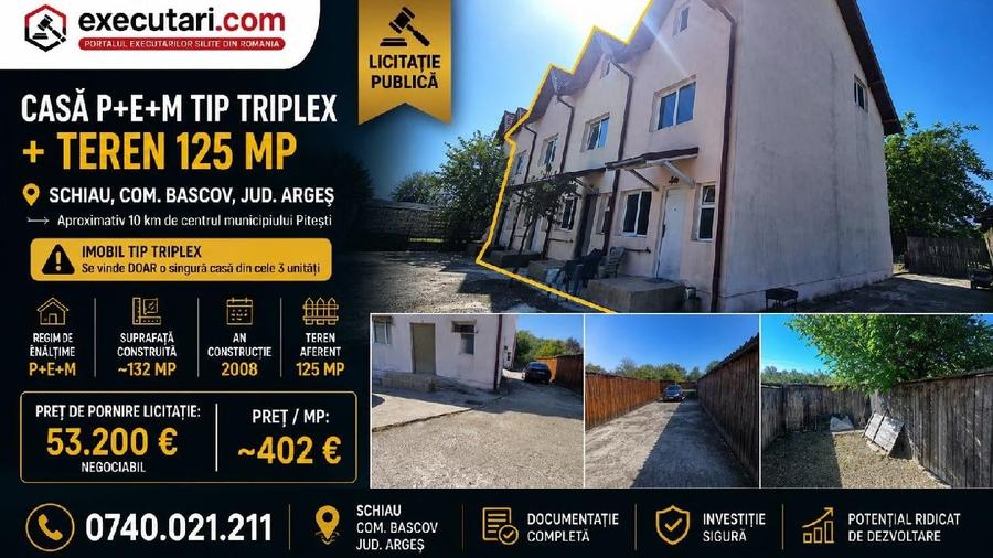 Casă individuală cu 10 camere cu Teren 125 Mp în Bascov