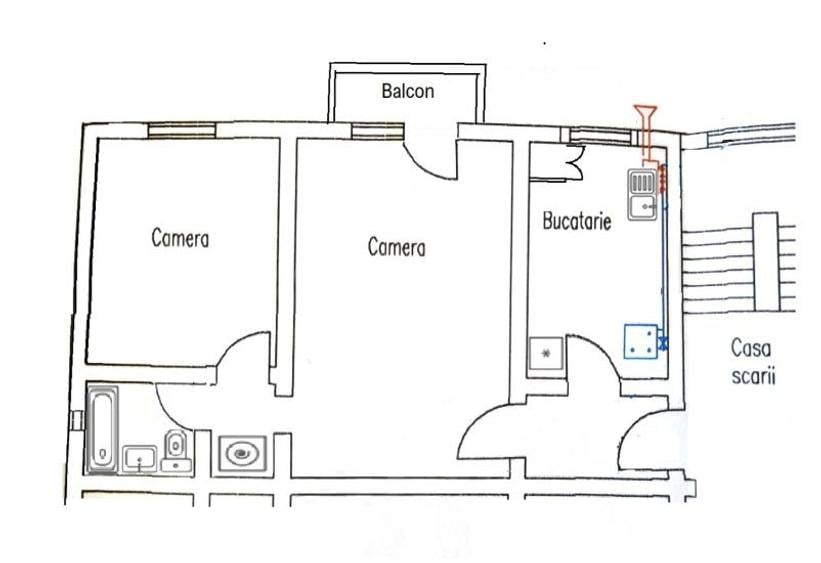 Apartament cu 2 camere semidecomandat în Astra