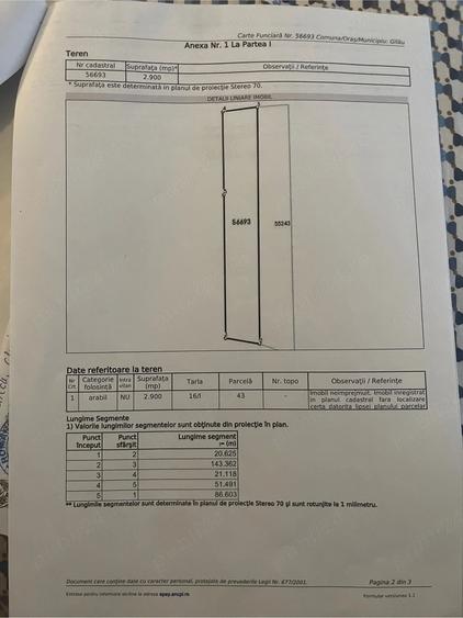 Teren de 2900 mp, în Gilău