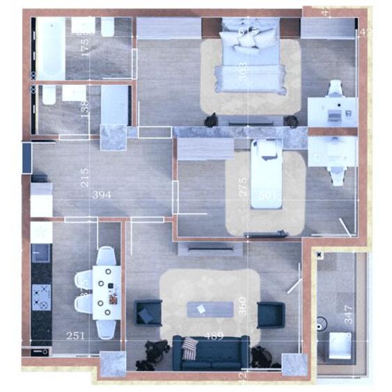 Apartament cu 3 camere decomandat în Copou