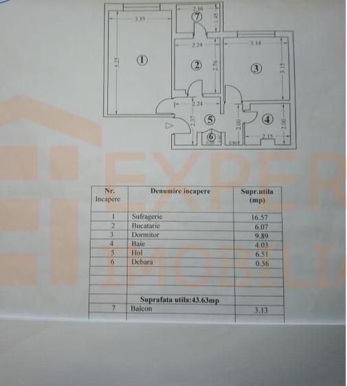 Apartament cu 2 camere decomandat, mobilat în Km 4-5