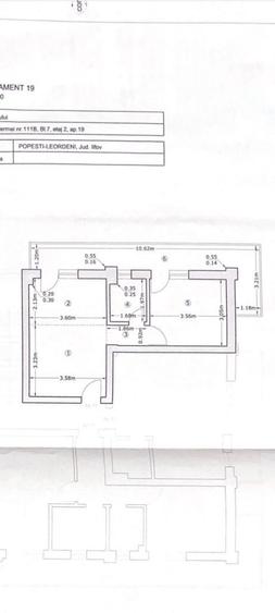 Apartament cu 2 camere semidecomandat în Central