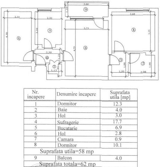 Vand apartament 3 camere Zona V-uri - 3