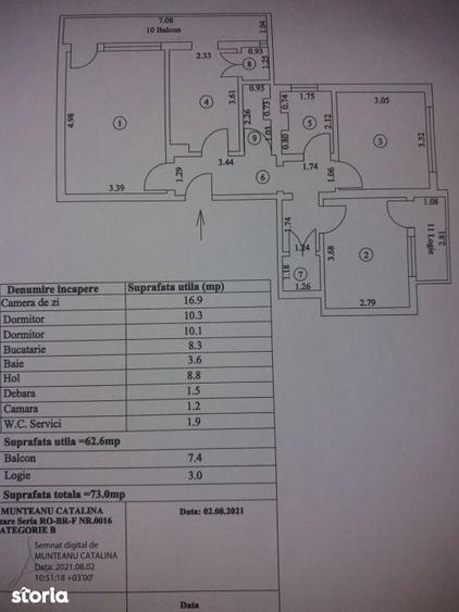 Apartament cu 3 camere, mobilat în Vidin-Progresul