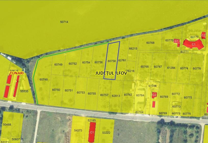 Teren Construcții intravilan de 1500 mp, în Tunari