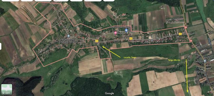 Teren Construcții intravilan de 1247 mp, în Bărdești