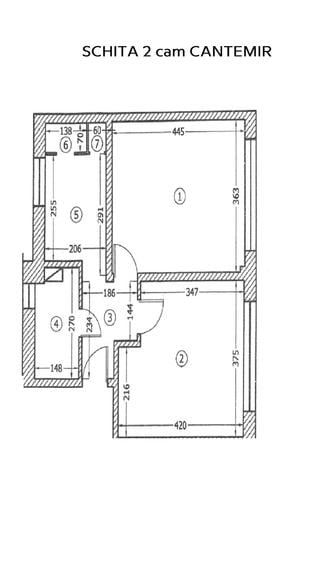 Apartament cu 2 camere decomandat în Tineretului