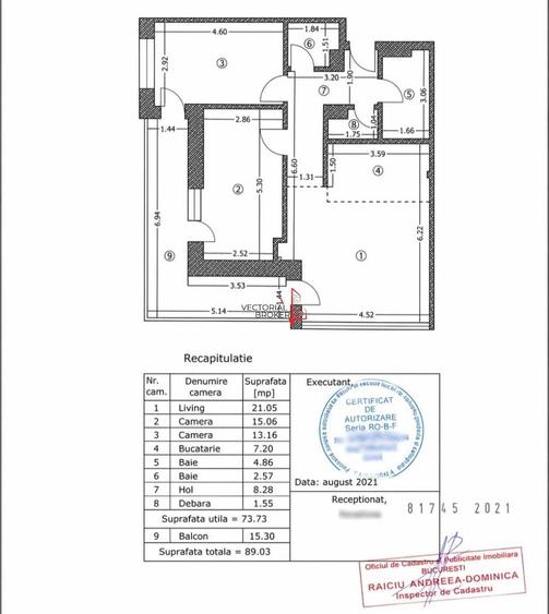 Apartament cu 3 camere decomandat în Titan