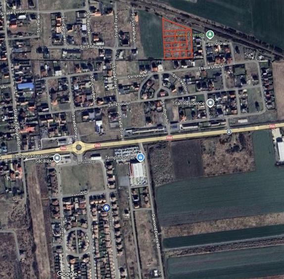 Teren Construcții intravilan de 532 mp, în Săcălaz