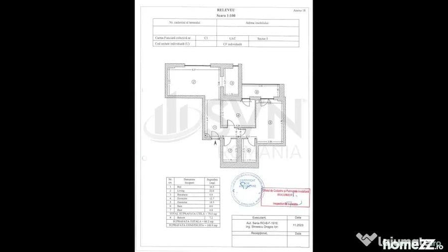 Apartament cu 3 camere decomandat în Cotroceni