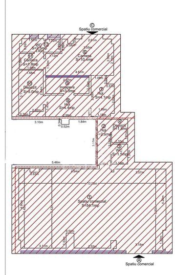 Spatiu comercial stradal de inchiriat, 92 mp, Zona Dambovita Sagului - 3