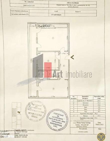 Apartament cu 3 camere, mobilat în Militari
