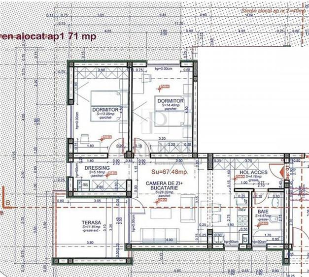 Apartament cu 3 camere decomandat în Dumbrăvița