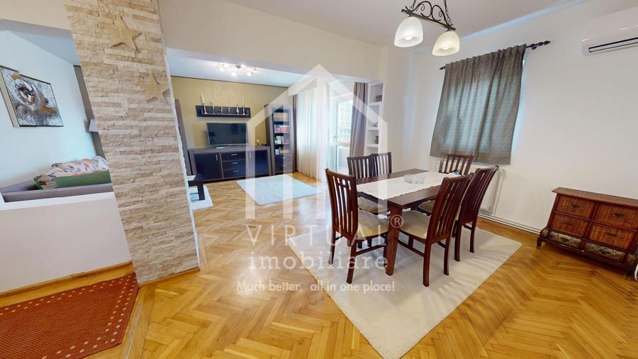 Apartament cu 3 camere decomandat, mobilat în Calea Dumbrăvii