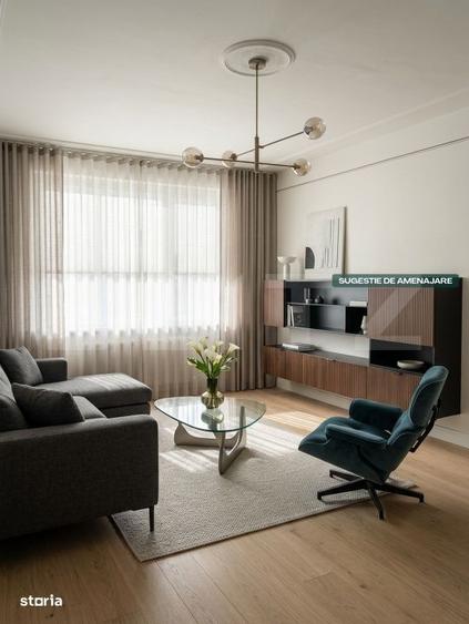 Apartament cu 2 camere semidecomandat în Central