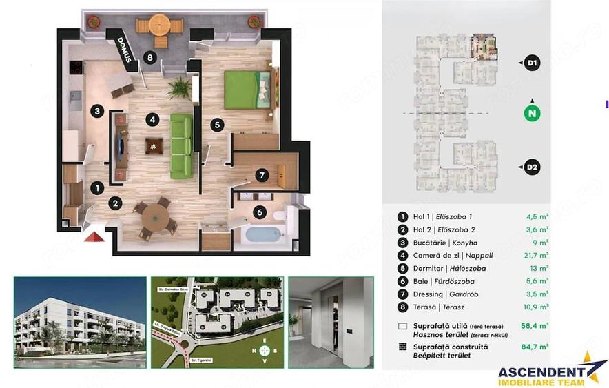Apartament cu 2 camere în Lenin