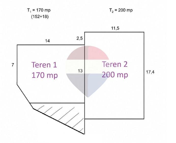 Teren de 170 mp, în Militari