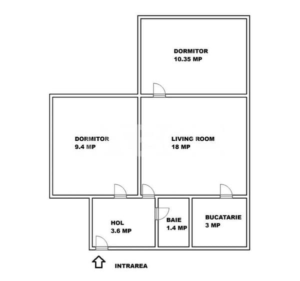 Apartament cu 3 camere semidecomandat în Țiglari
