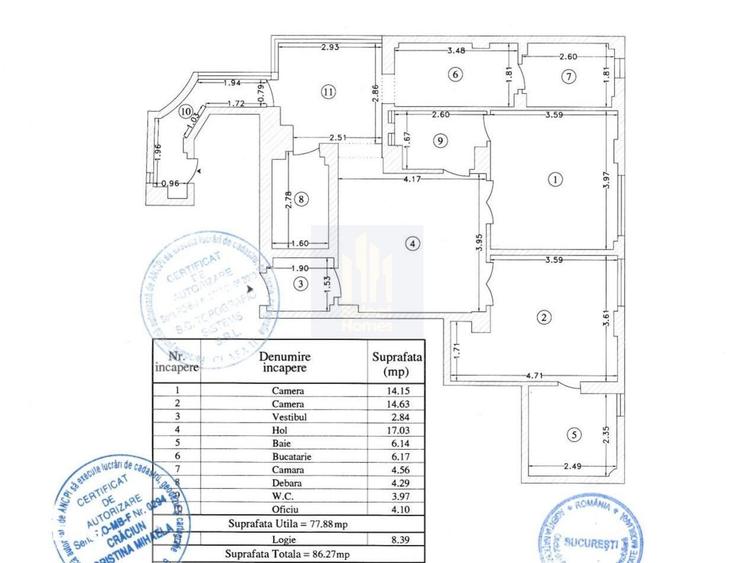 Apartament cu 3 camere semidecomandat în Brezoianu