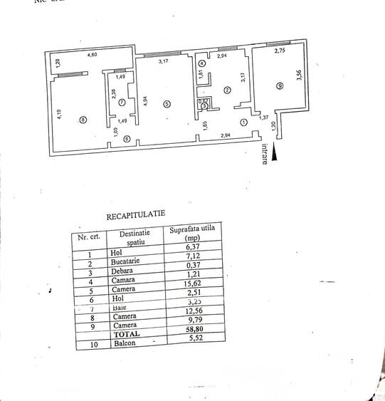 Apartament cu 3 camere semidecomandat, mobilat în Hipodrom