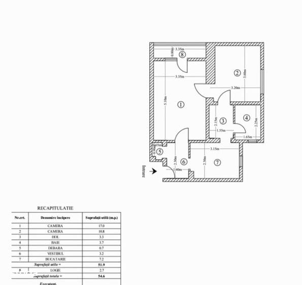 Apartament cu 2 camere decomandat în Tudor Vladimirescu