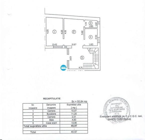 Duplex cu 3 camere cu Canalizare în Păcurari