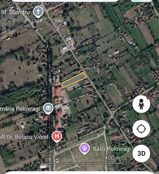 Teren de 3250 mp, în Polovragi