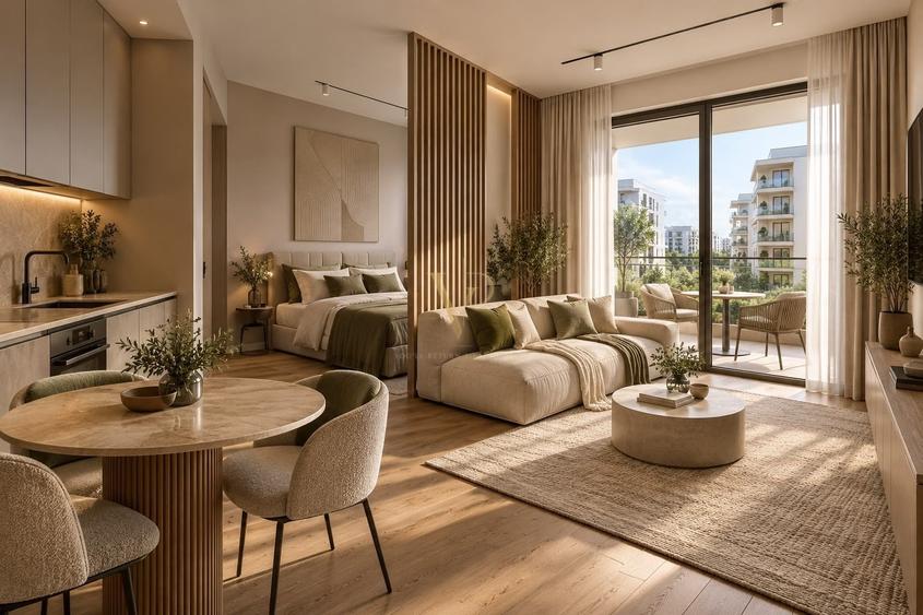 VÂNZARE STUDIO MODERN ÎN COSMOPOLIS | 42,80 MP | PREȚ DE LANSARE - 1