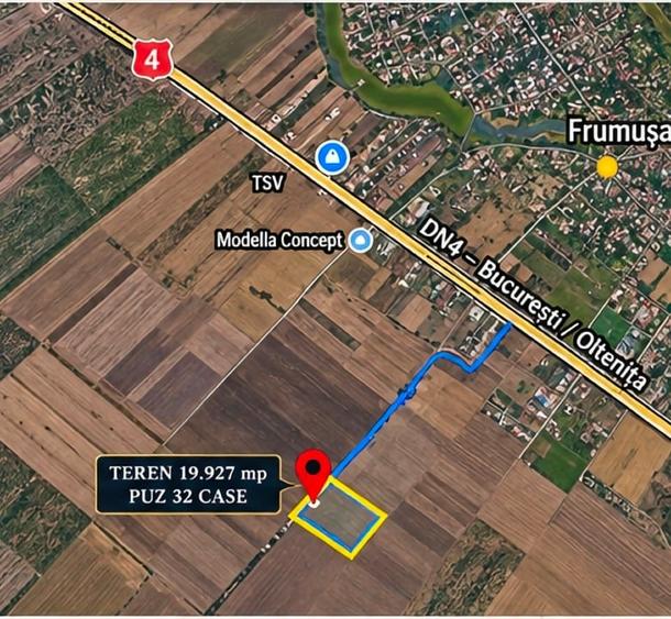 Teren Construcții intravilan de 19927 mp, în Frumușani