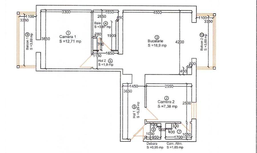 Apartament cu 3 camere decomandat, mobilat în Traian