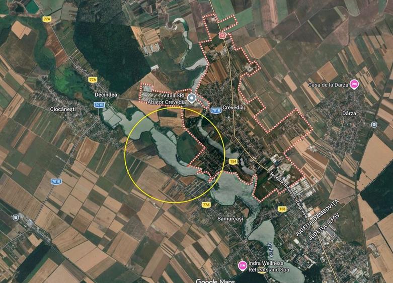 Teren agricol intravilan de 62000 mp, în Crevedia