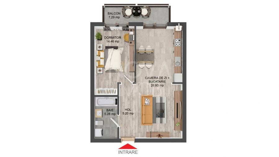 Apartament cu 2 camere în Șelimbăr — fotografia 1