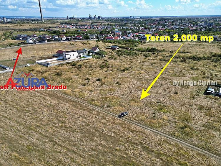 Teren Construcții intravilan de 2000 mp, în Bradu