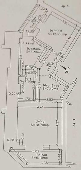 Apartament cu 2 camere decomandat în Dumbrăvița