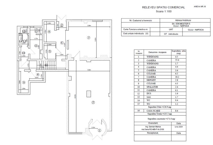 Spațiu comercial, de 126.90000152588 mp, în Mănăștur
