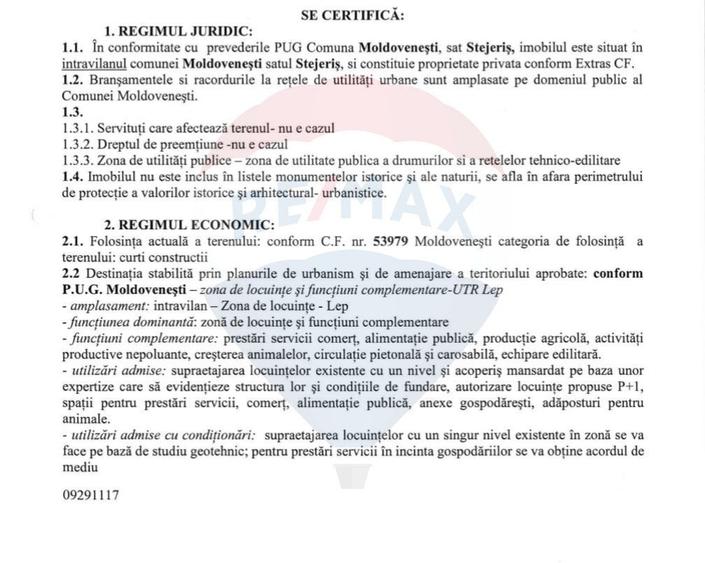 Teren de 3350 mp, în Moldovenești