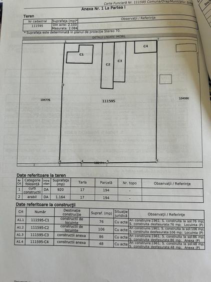 Casă cu 4 camere în Schela