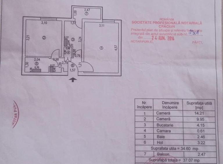 Apartament cu 2 camere decomandat în Micro 19