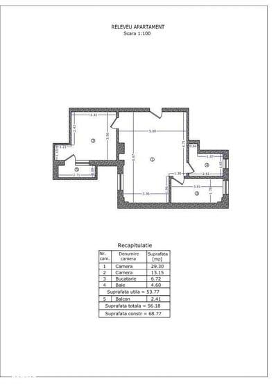Apartament cu 2 camere în Bucureștii Noi