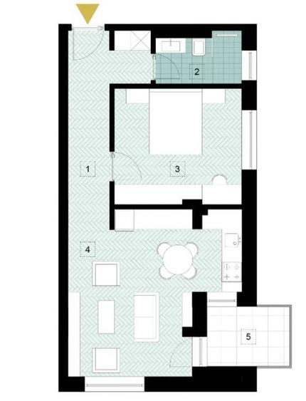 Apartament cu 2 camere în Ștefan cel Mare