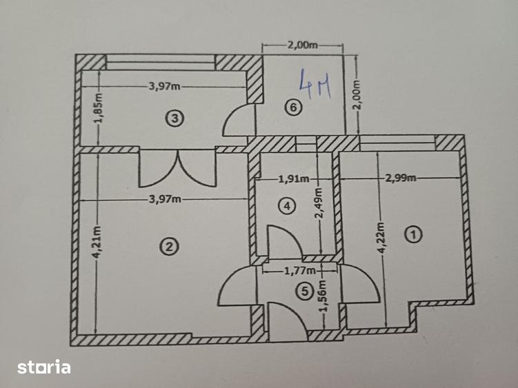 Apartament cu 2 camere decomandat în Central