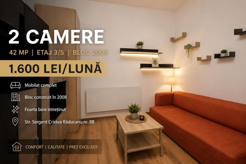 Apartament cu 2 camere decomandat în Progresul