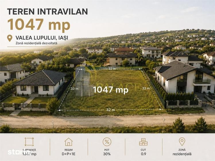Teren intravilan 1047 mp Valea Lupului zona rezidentiala - 2