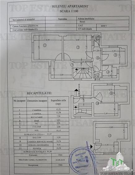 Apartament cu 3 camere nedecomandat în Titulescu