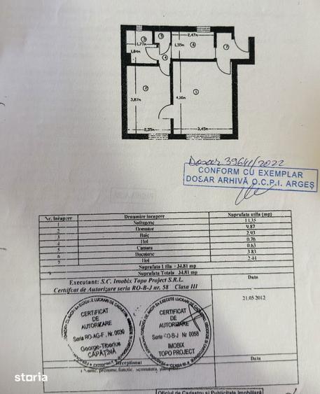 Apartament cu 2 camere semidecomandat în Războieni