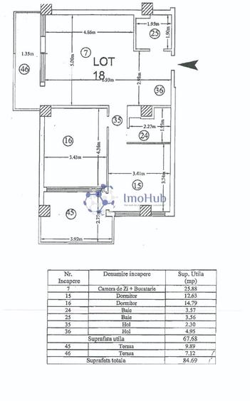 Apartament cu 3 camere semidecomandat, mobilat în Copou