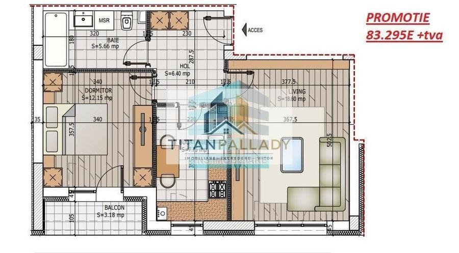 Apartament 2 camere – Zona Theodor Pallady, Super ofertă - 3